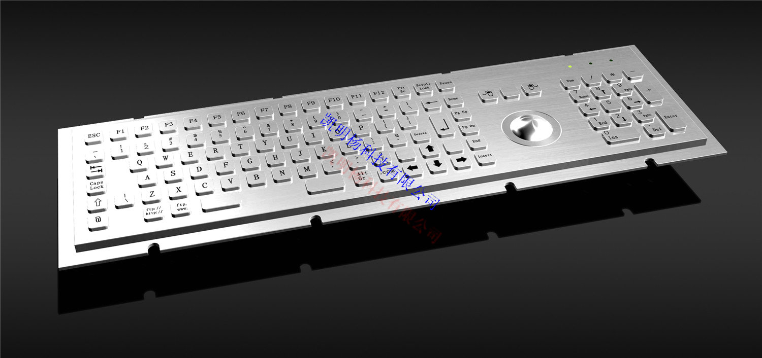 供应防水防爆金属PC键盘、键鼠二合一金属键盘KMY299H
