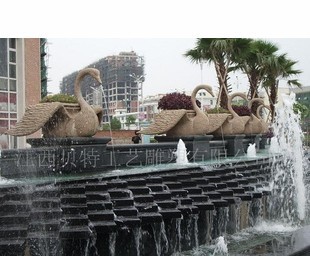 供应喷泉雕塑，水景设施，鸭子喷胶雕塑，孔雀喷泉雕塑