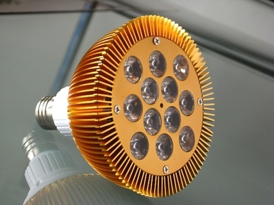 9W银色 金色散热器LED PAR38射灯混批 深圳代发