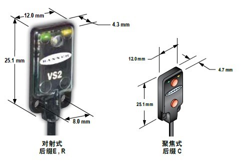 VS2RN5R 邦纳BANNER微型传感器