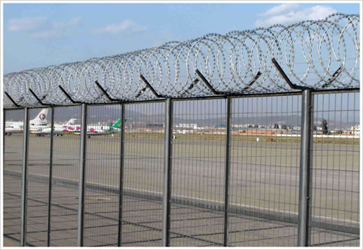 厂家直销中山机场护拦网 机场隔离栅 刀片刺网 机场防护网
