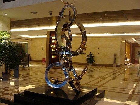不锈钢雕塑酒店大堂摆件 金属雕塑定制生产厂家 一件起订