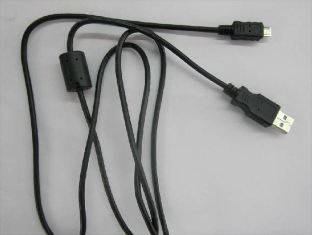 黑色 带磁环 USB AM-MINI5P 数据线充电线连接线