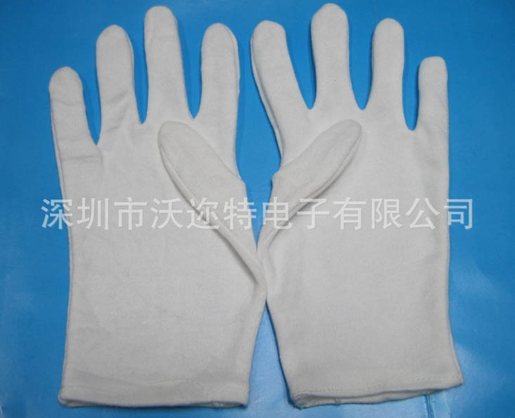 供应100纯棉加厚白色防护手套 劳保手套 礼仪手套 非一次性手套