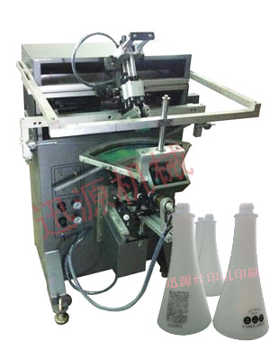 供应塑料三角烧瓶丝印机,锥形面丝印机，专业厂家