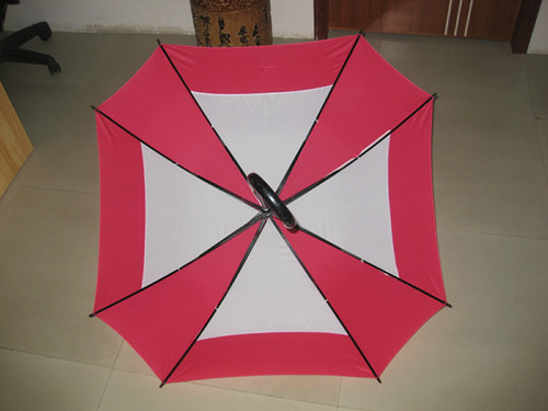 供应红白合片双骨方形伞，深圳直杆伞的一种新的突破