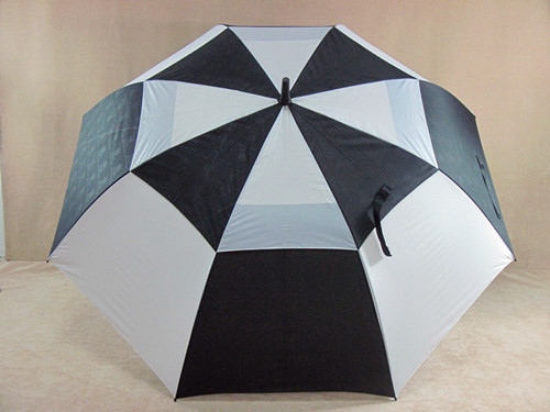 深圳雨伞厂定做黑白双层高尔夫伞，高端的让人怎能不心动