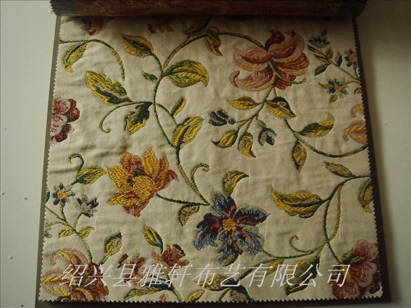 中式花朵图案窗帘 家用窗帘布加工 可批发窗帘可散剪窗帘