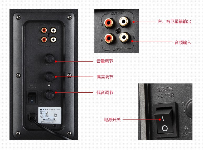 金河田战歌G8502 2.1有源音箱