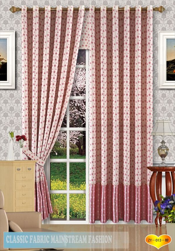 卧室窗帘飘窗窗帘彩色拼接窗帘美式乡村风格窗帘漂亮的窗帘