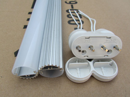 LED2G11双管外壳，LED日光灯灯管外壳，铝合金外壳，PC铝塑管