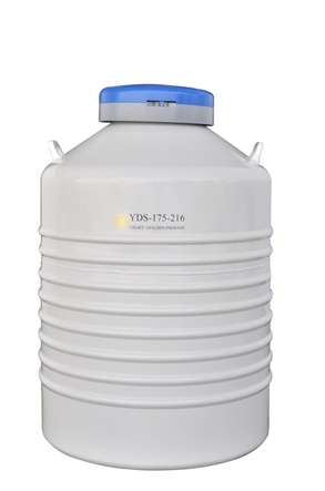 成都金凤配多层方提筒的液氮生物容器YDS-175-216，各类型号液氮生物容器低价