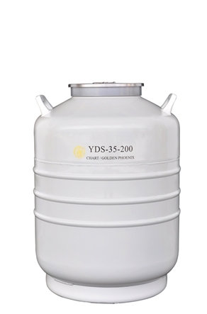成都金凤大口径液氮生物容器YDS-35-200，低价各类型号大口径液氮生物容器