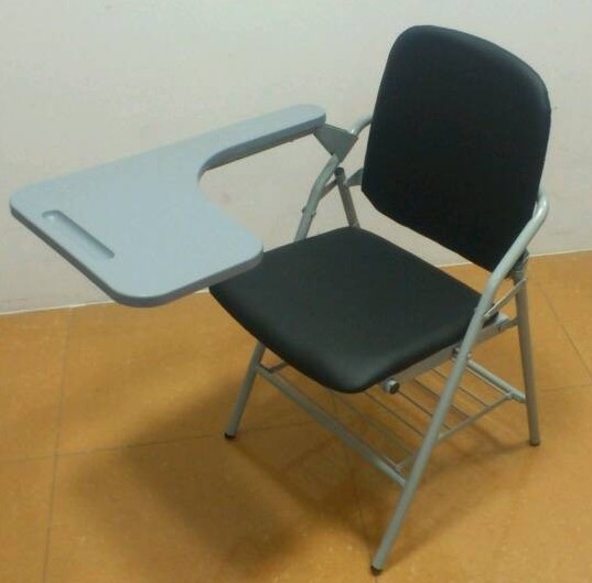 质量好的塑钢折叠椅 塑钢带写字板折叠椅 皮革面折叠椅子 布绒面折椅 款式新颖的折叠椅子