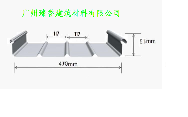 直立锁边铝镁锰合金屋面板YX65-430供应广州、广西