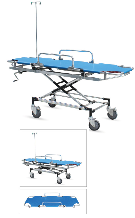 HX-A-C10铝合金抢救推车，医疗急救推车，医用急救抢救床，医疗手术对接车