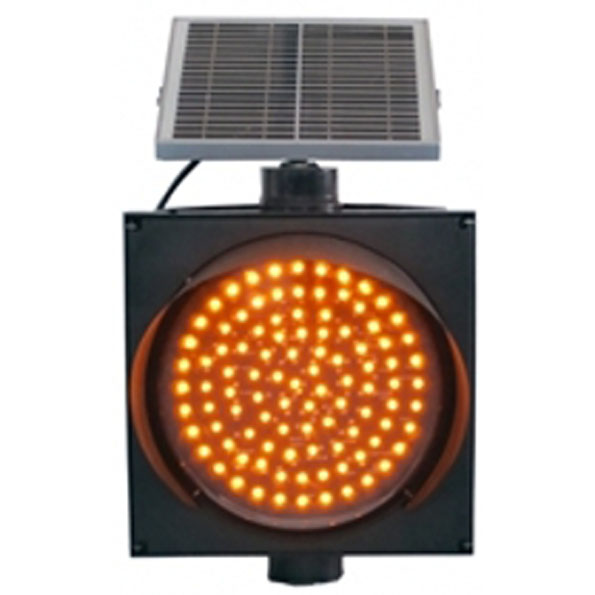 300太阳能黄闪灯 LED交通信号灯 闪烁警示灯