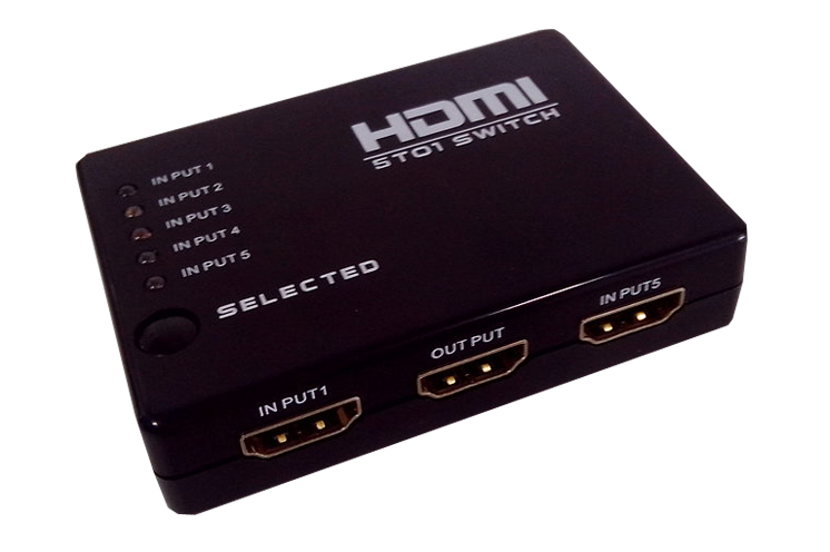 HDMI 切换器 5切1 支持 3D