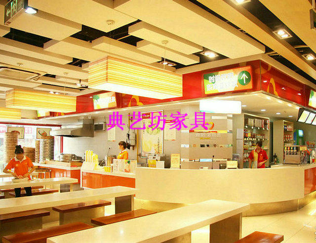快餐厅桌椅，防火板快餐桌订制，深圳快餐店桌子
