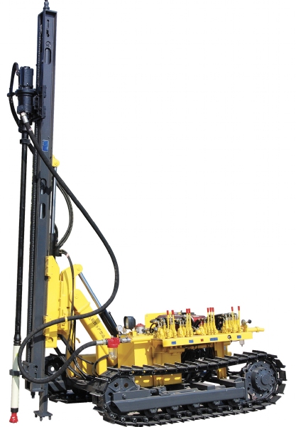 KG910E型潜孔钻车-电动机和柴油机联合驱动液压泵为液压系统提供动力
