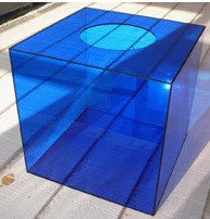 蓝色半透明防静电**玻璃板-亚克力板-PMMA板