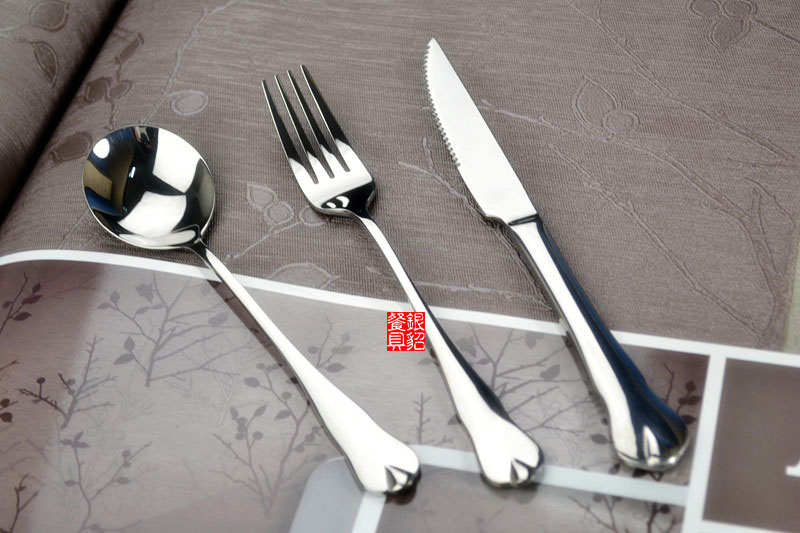 水滴系列 刀叉勺三组件 新款 不锈钢餐具 西餐刀叉 不锈钢勺子