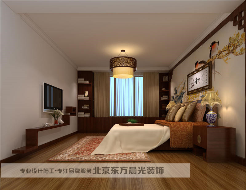 中式别墅装修设计展示盎然生机-东方晨光