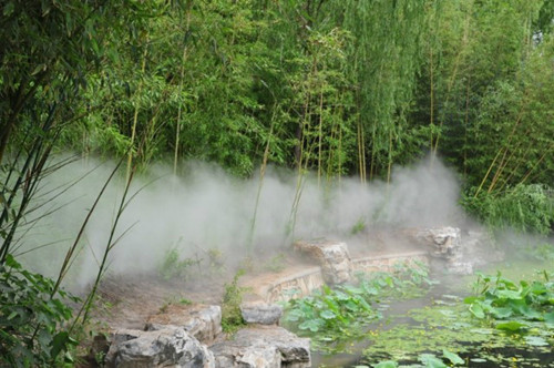 供应生态植物园喷雾降温加湿园林景观造雾机