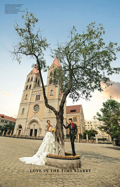 滨州巴黎风情婚纱摄影--青岛基督教堂