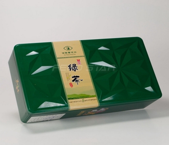 绿茶马口铁茶叶盒