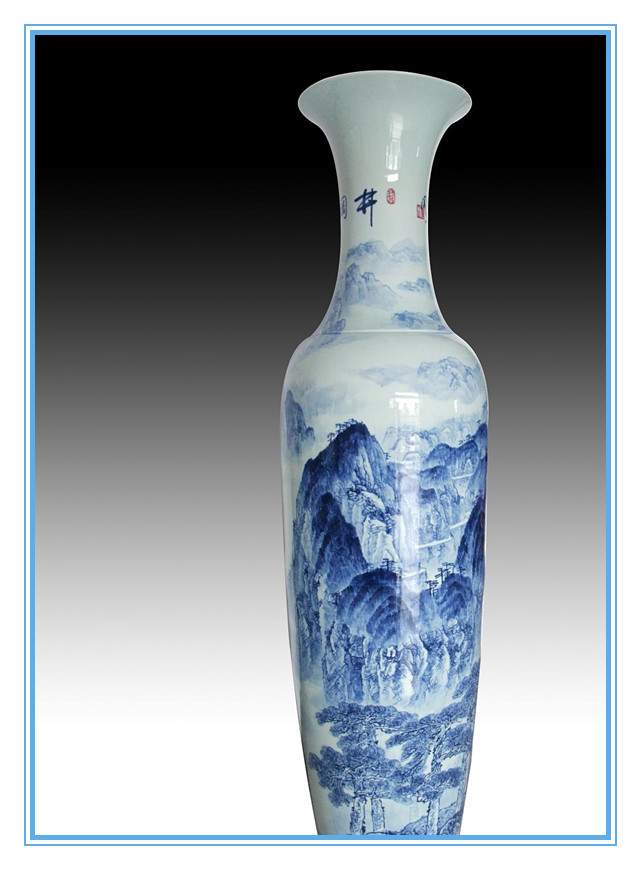 手绘陶瓷大花瓶