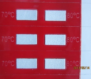 供应变色测温贴片 示温片 温度热敏标签