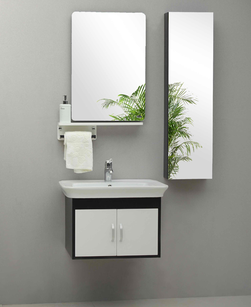 厂家直销经典实木环保浴室柜组合挂墙式卫浴柜台上盆浴室QS6100