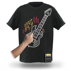 供应电子磁控摇滚吉他T恤