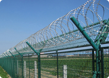 护栏网、刀片刺绳护栏网、监狱/机场刺绳围网