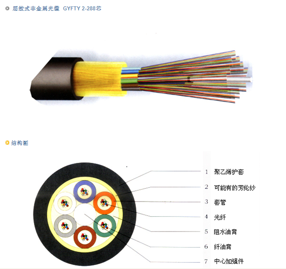 层绞式非金属光缆 GYFTY 2-288芯