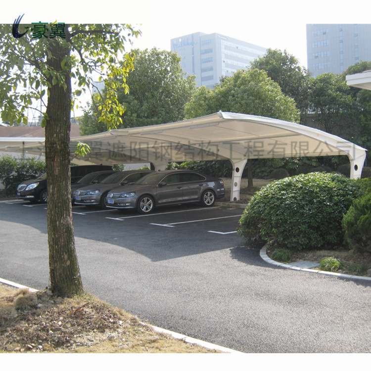 钢结构停车棚 汽车篷膜结构 上海豪翼膜结构生产