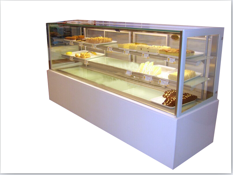 湖南长沙日式直角蛋糕柜，白色日式风冷柜，黑色日式风冷柜，蛋糕展示柜