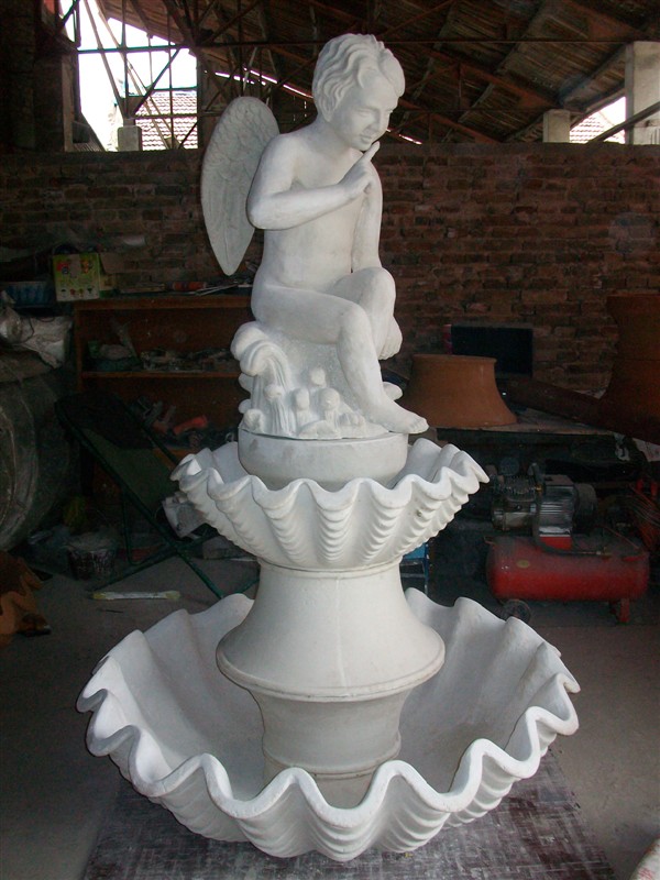 北京雕塑厂家，螺盆小天使喷泉，景观喷泉雕塑制作厂家