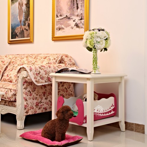 亮色木制宠物屋床|敞开式狗床狗笼|母狗公狗宠物床|宝贝狗床猫床
