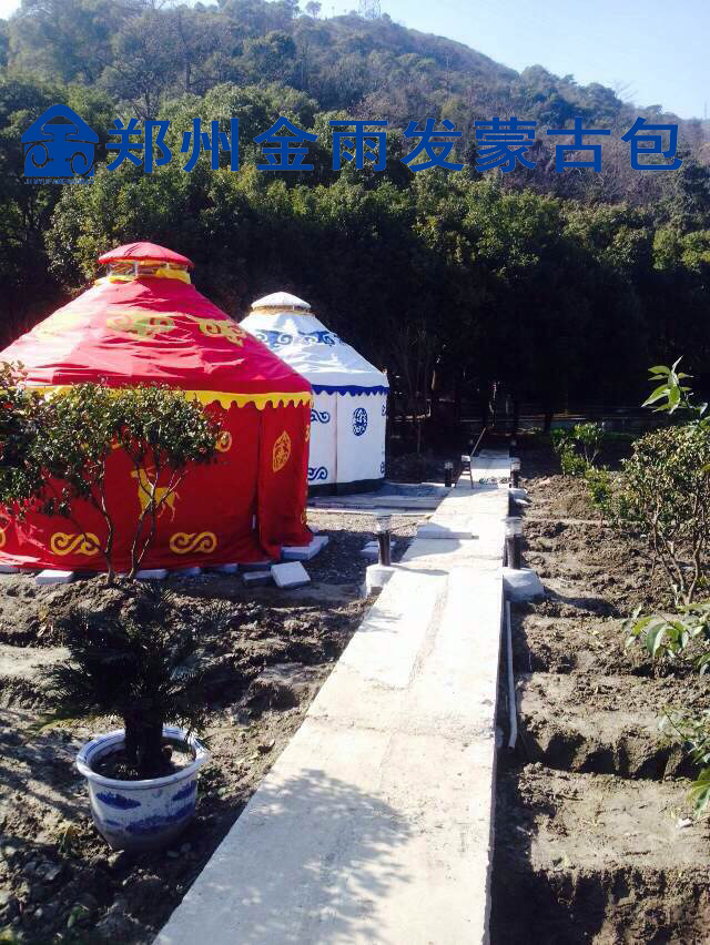 内蒙古蒙古包农家乐烧烤帐篷直径6米