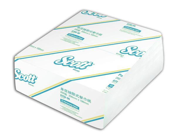 金佰利单层折叠式餐巾纸0750