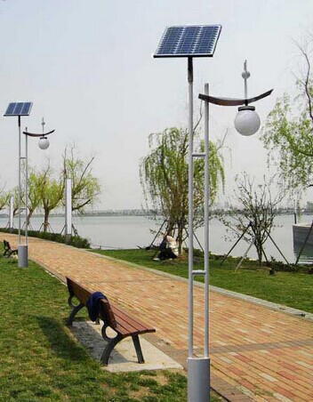 双头太阳能庭院灯+简单大方太阳能庭院灯图片+10瓦太阳能庭院灯+高效太阳能庭院灯图片