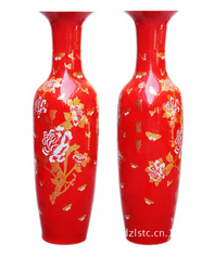 西安开业大花瓶销售 西安陶瓷开业花瓶销售 红瓷大花瓶销售