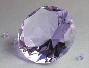 紫气招财水晶钻石 深圳淡紫色水晶钻石价格 旺财水晶钻石