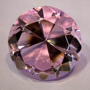 黑河情人节礼品水晶钻石 绥化定做爱情纪念粉水晶钻石
