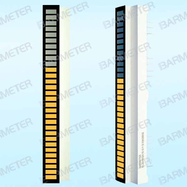 厂家直销 30段66mm长 黄色 LED光柱显示器件