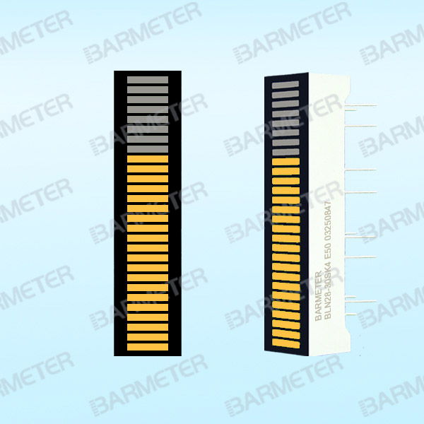 适用与音频设备显示器件28段黄色LED光柱显示器件