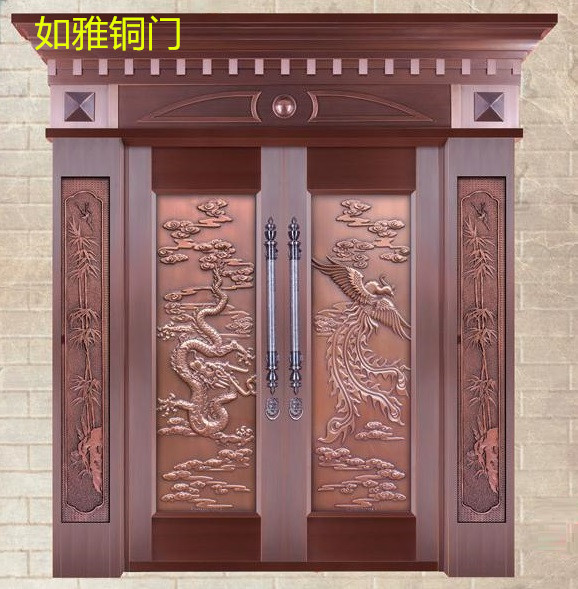 上海铜门厂|别墅进户铜门|庭院铜大门