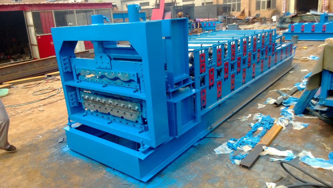 河南南阳定做水波纹850-900型双层压瓦机的价格全自动彩钢设备生产厂家